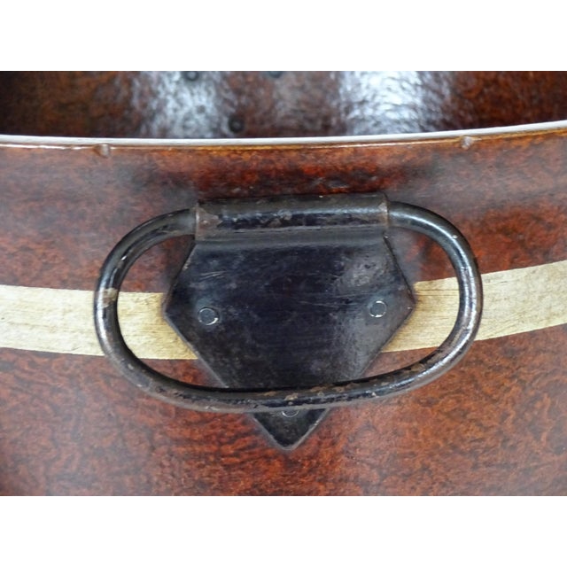 19th Century 19th English Grain-Painted Wood Papier Mache Tub For Sale - Image 5 of 7