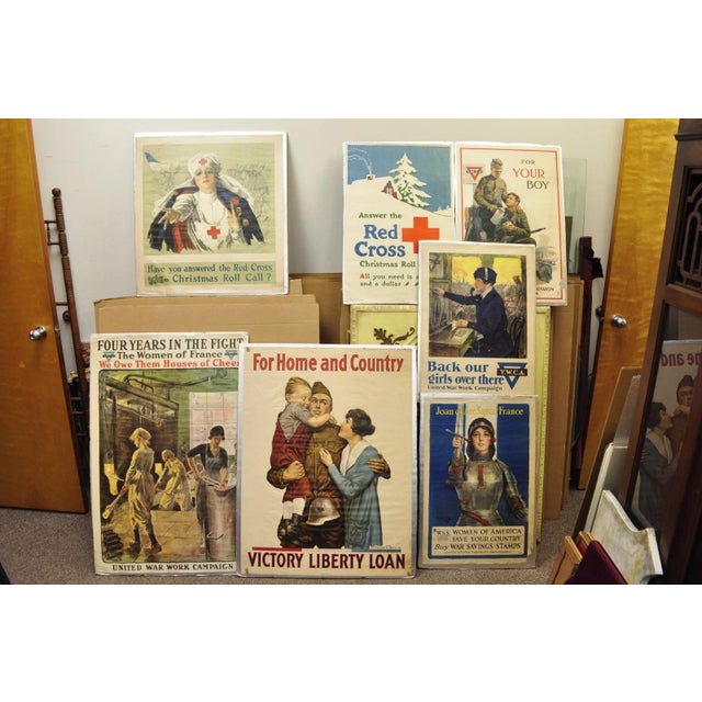 Original Vintage 1918 Wwi Poster 'For Home and Country' by Alfred Everitt Orr For Sale - Image 15 of 15