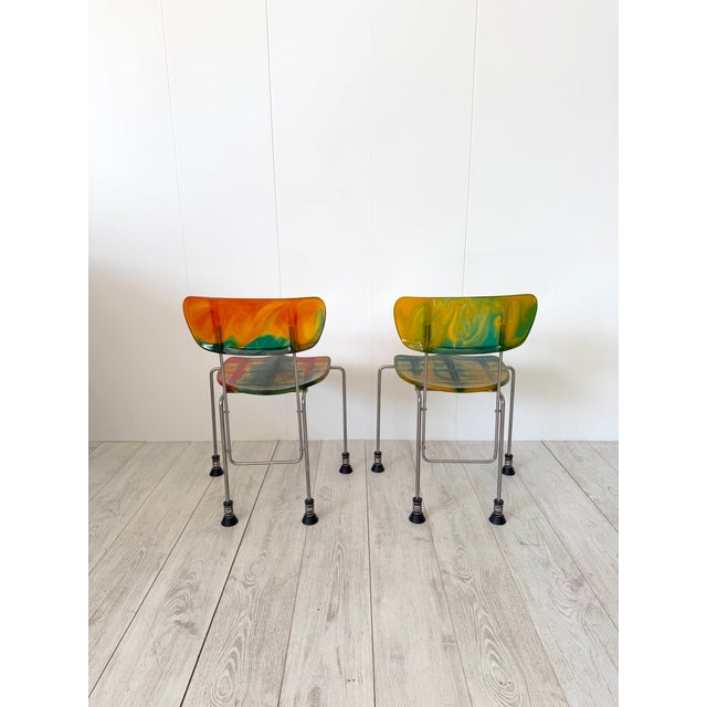 Model 543 Broadway Chairs by Gaetano Pesce for Bernini, 1993, Set of 2 For Sale - Image 10 of 12