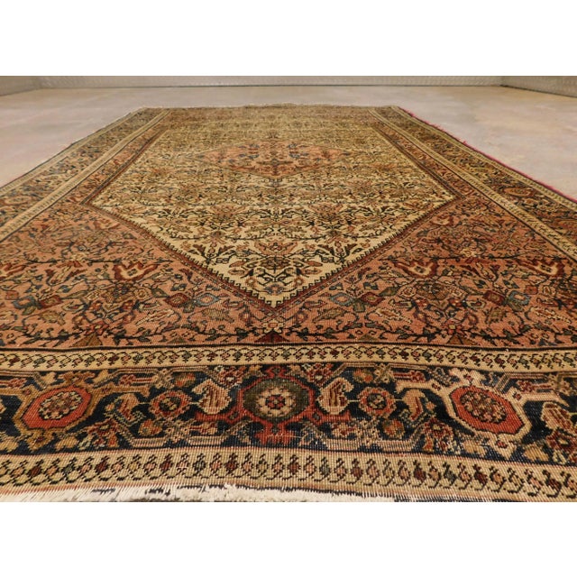 Antique Persian Rug. 4'x 6'2" Origin: Persian Circa: 1920 Material: wool pile, cotton foundation Weaving technique: Hand...