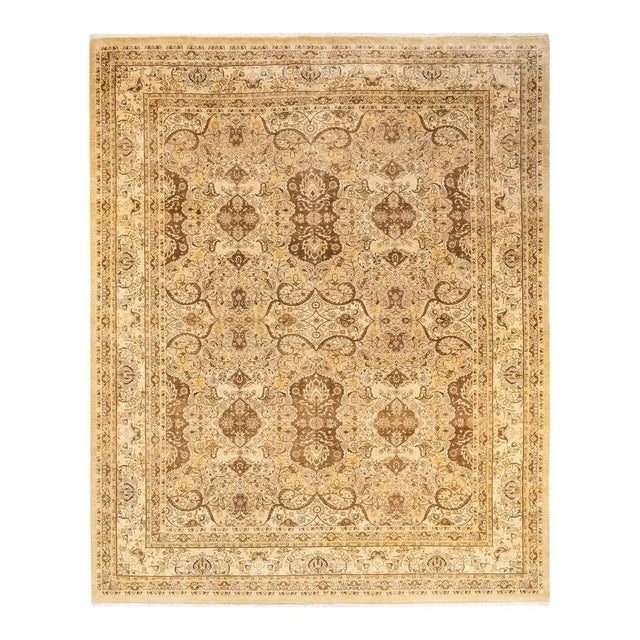 Yellow Mogul, One-of-a-Kind Hand-Knotted Area Rug in Yellow, 8' 3" x 10' 4" For Sale - Image 8 of 8