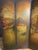 Antique Italian Ponte Rialto Handpainted Parchment Leather Floor Screen For Sale - Image 13 of 18