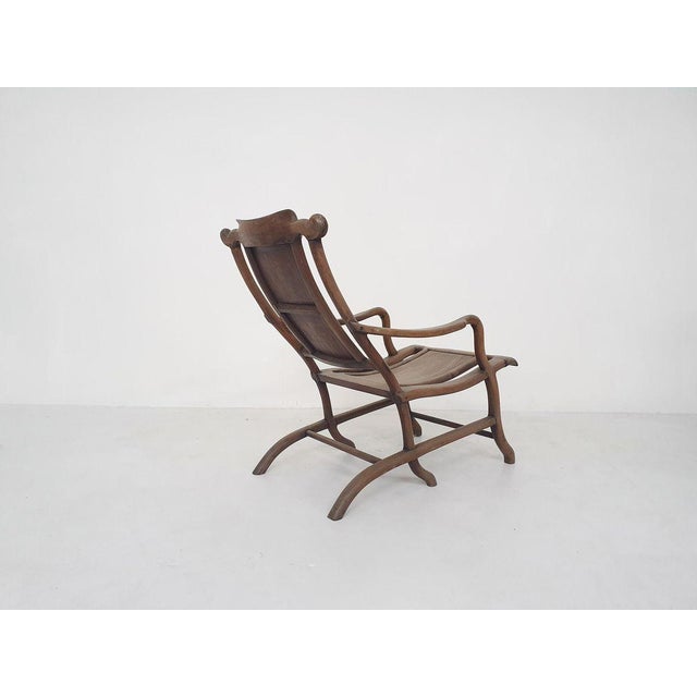 Wood 19th-Century Chinese Moon Gazer Lounge Chair For Sale - Image 7 of 18