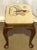 Queen Anne Vintage Queen Anne Walnut Footstool With Equestrian Fox Hunt Needlepoint For Sale - Image 3 of 4