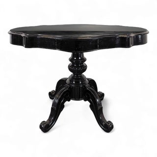 Napoleon III Violin-Shaped Side Table in Blackened Wood For Sale