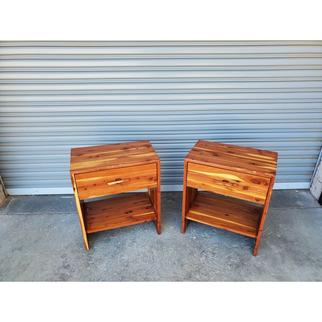 1980s Solid Wood Night Stands For Sale - Image 11 of 12