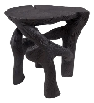 Satyrs Wood Sculptural Side Table by Logniture