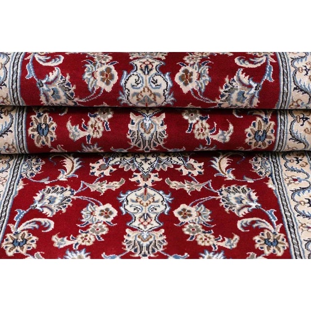 Hand-Knotted Nain Rug with Floral Pattern For Sale - Image 9 of 11