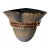 1980s Vintage Organic Studio Art Ceramic Vase With Natural Fiber Detail For Sale