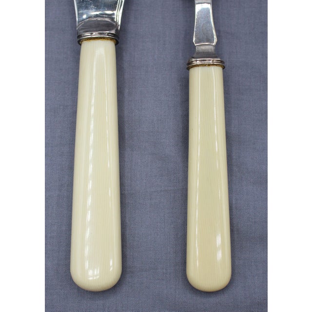 Early 20th Century Pair of English Silver-Plated Fish Servers in Original Presentation Case For Sale In Raleigh - Image 6 of 9