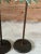 1980s Pair of Tropical Coastal Palm Tree Metal Candlesticks With Verdigris Green Fronds For Sale - Image 5 of 12