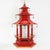 Early 21st Century Chinoiserie Pagoda With Steps Ceiling Chandelier, Red/Gold With Bells For Sale - Image 5 of 17