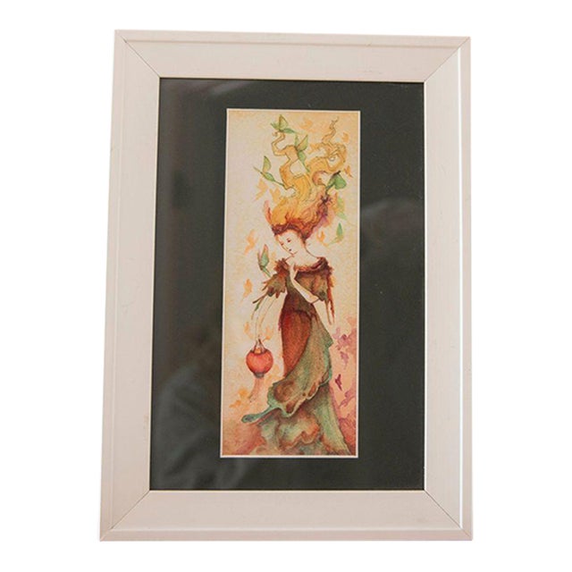 Late 20th Century Luna Month Fairy Reproduction Print For Sale