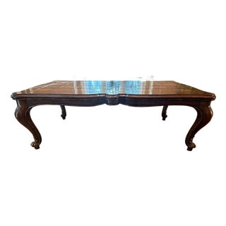 Marge Carson French Country Style Parquet Dining Table With Leaf For Sale