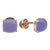 Vintage Mish Ny Blue Chalcedony and Quartz Cufflinks in 18k Rose Gold, A Pair For Sale