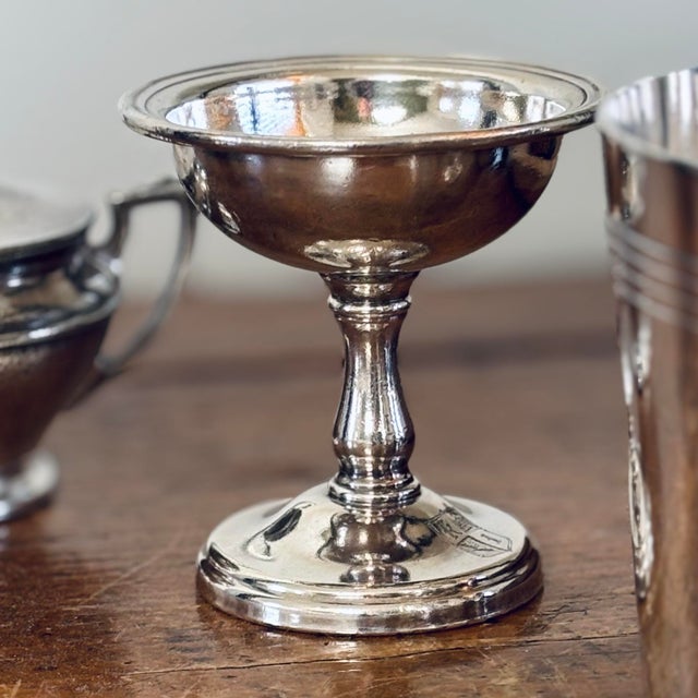International Silver Silver Plate Bowl - Antique Kingsley Inn Pedestal Coupe For Sale - Image 4 of 5