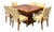 Art Deco Dining Table and Chairs in Birds-Eye Maple, 1920s, Set of 9 For Sale