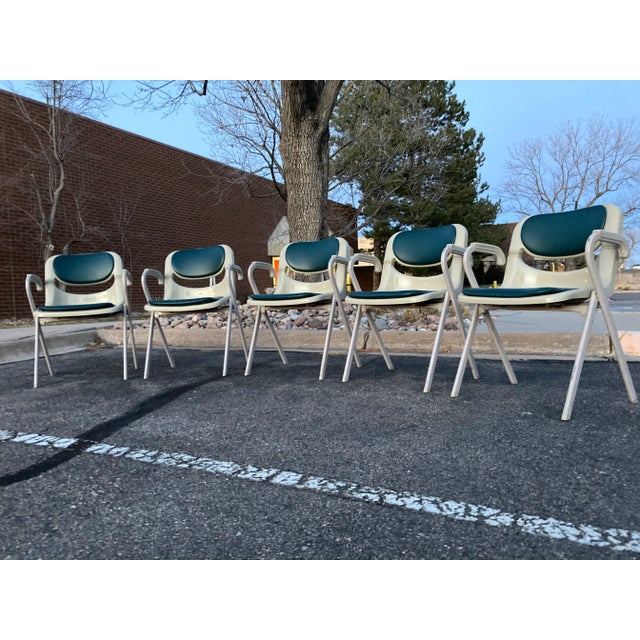 1980s Postmodern Armchairs Giancarlo Piretti & Emilio Ambasz for Dorsal Openark - Set of 5 For Sale In Denver - Image 6 of 13