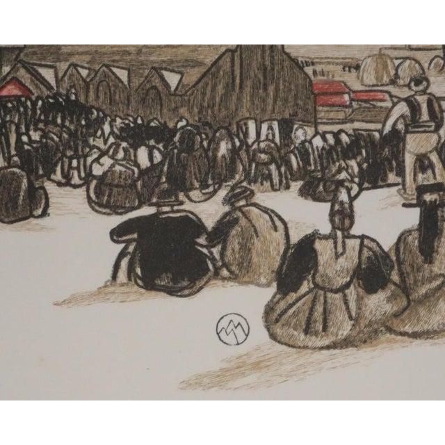 Mathurin Meheut, Waiting for the Procession, 1937, Engraving For Sale - Image 3 of 8