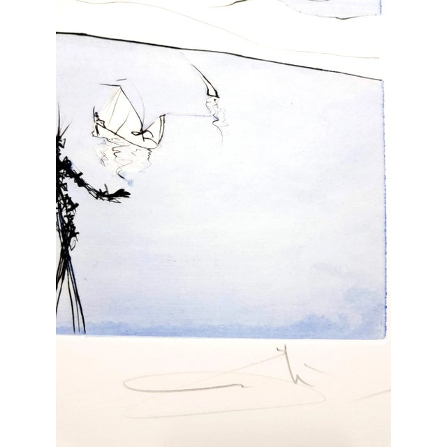 Salvador Dali - Flung out like - Original Signed Engraving 1974 For Sale - Image 3 of 11