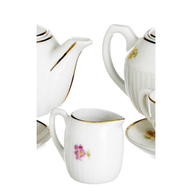 Ceramic Miniature Tea Set in Porcelain from Vista Alegre, Set of 5 For Sale - Image 7 of 8