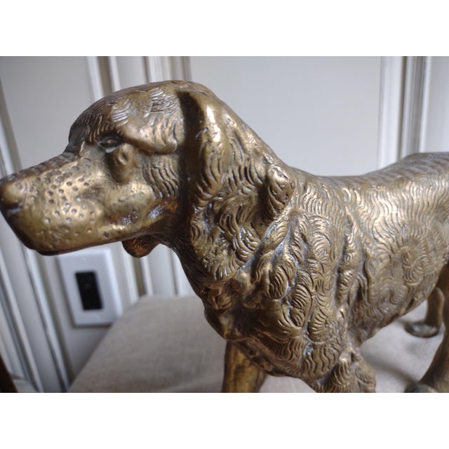 Bronze Vintage Large Bronze Dog Statue For Sale - Image 8 of 13