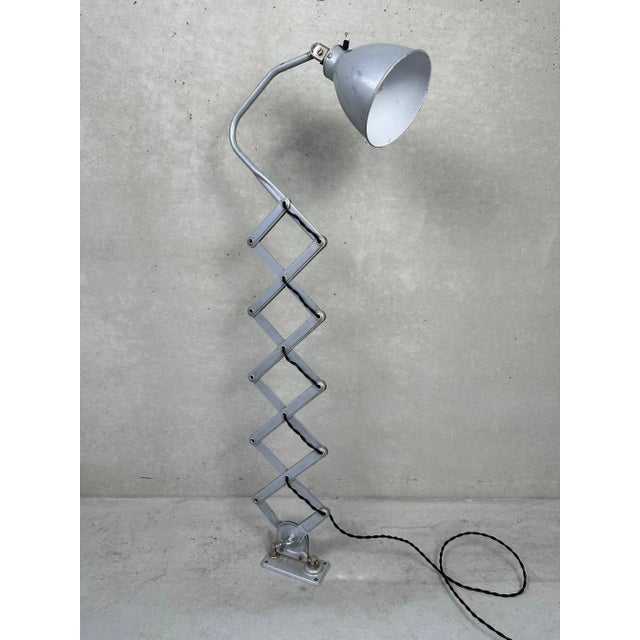 Vintage Industrial Scissor Lamp For Sale - Image 10 of 10