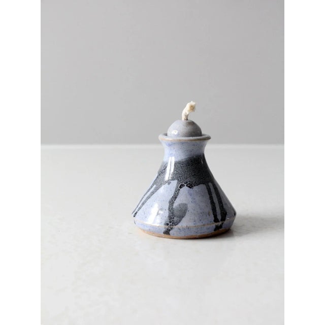 1980s Vintage Studio Pottery Oil Candle For Sale - Image 5 of 10