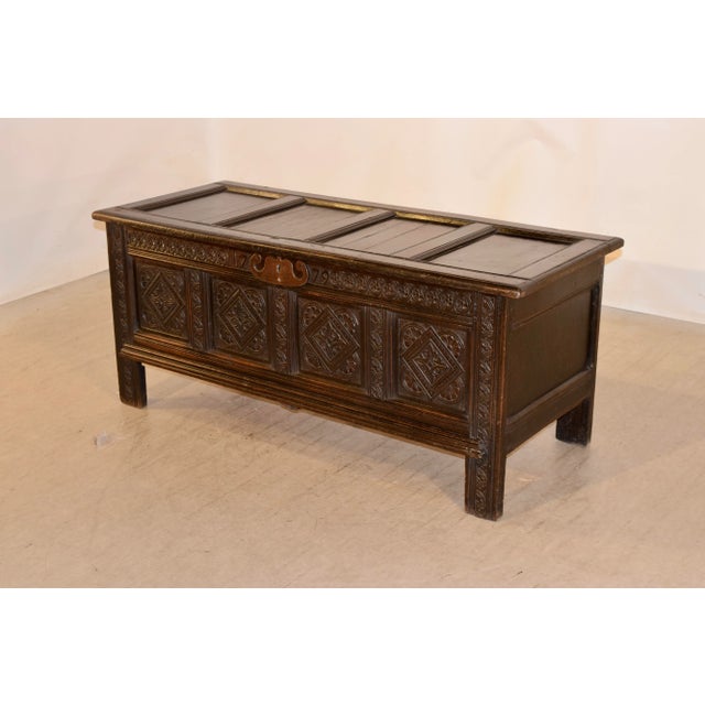 Late 18th Century Late 18th C. English Oak Blanket Chest For Sale - Image 5 of 13