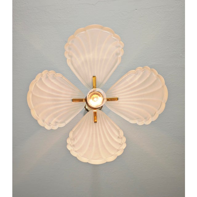 Mid-Century Modern Pendant Lamp in Opaque Satin Glass and Gilt Metal, Italy, 1970s For Sale - Image 10 of 18