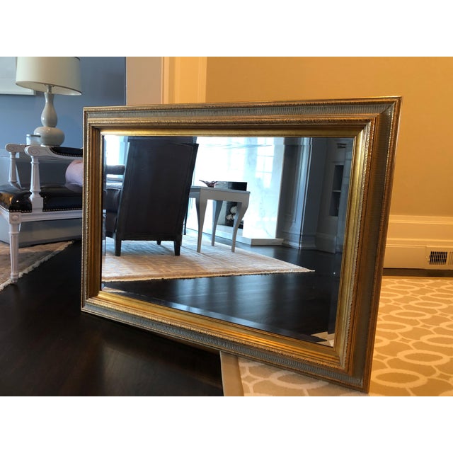 Vintage Wood Framed Beveled Mirror Chairish