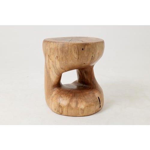 Sculptural Side Table in Walnut from Logniture For Sale - Image 14 of 16