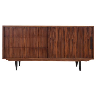 Vintage Scandinavian Walnut Dresser For Sale