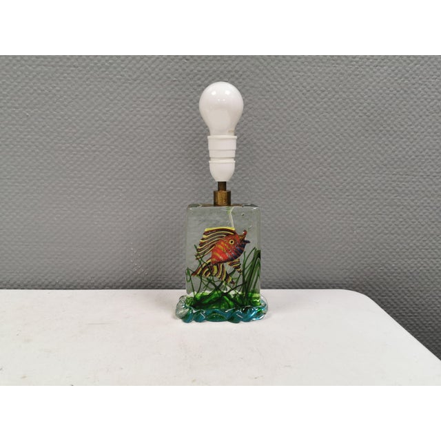 1950s Murano Glass Aquarium Table Lamp by Alfredo Barbini for Cenedese Vetri, Italy, 1950s For Sale - Image 5 of 17