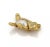 Material: 14k yellow gold Measurement: 1.40" tall x 0.96" wide x 0.44mm high Diamond: 2 points Pearl: 0.59" long x 0.46"...