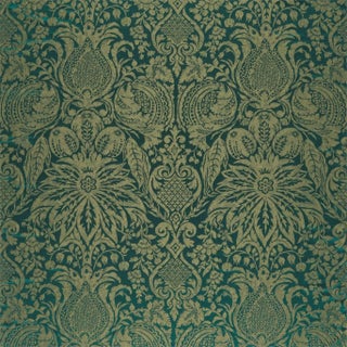 Zoffany Mitford Weave Fabric in Malachite For Sale