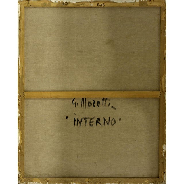 Giacomo Moretti, Interno, 1970, Oil on Canvas, Framed For Sale - Image 6 of 12