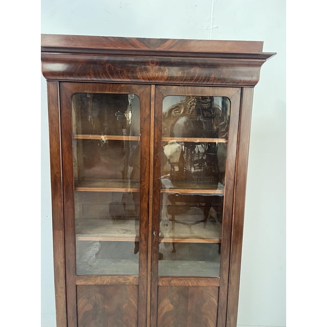 19th Century Louis Philippe Mahogany and Mahogany Veneer Bookcase For Sale - Image 4 of 13