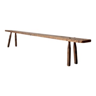 Antique Peg Leg Wood Bench For Sale