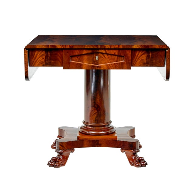 Early 20th Century Empire Revival Scandinavian Sofa Table, 1900s For Sale - Image 6 of 10