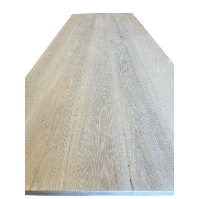 2020s Wabi 144" Solid White Oak Rectangular Dining Table, Natural For Sale - Image 5 of 6