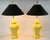 Large Lamps Ginger Jar Pair Yellow For Sale - Image 10 of 10