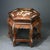Brown Vintage Chinese Huali Rosewood Hexagonal Stool | Mother-of-Pearl Inlaid Bird & Flower Motif For Sale - Image 8 of 9