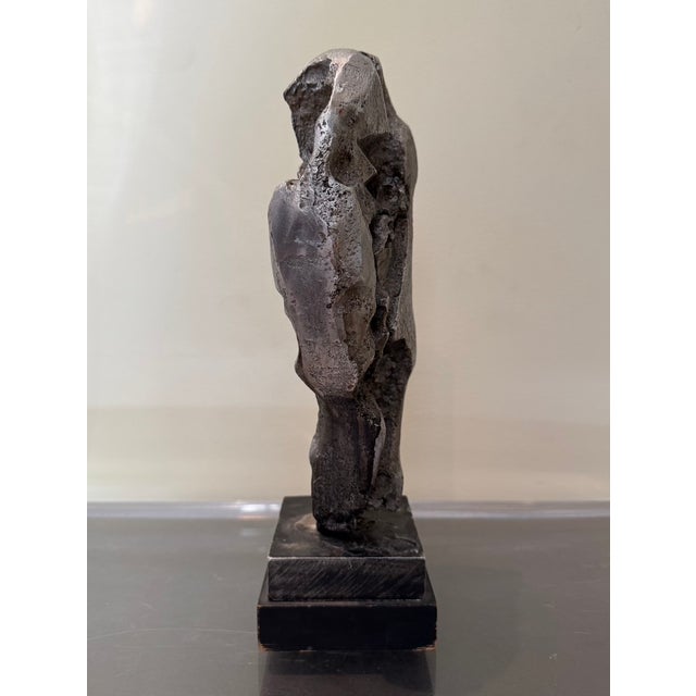 1970s Mid-Century Modern Brutalist Cast Metal Abstract Sculpture by Gloria Burton For Sale - Image 4 of 10