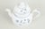 Royal Copenhagen Noblesse teapot, 1980s. Elegant porcelain teapot decorated with the characteristic Noblesse pattern in...