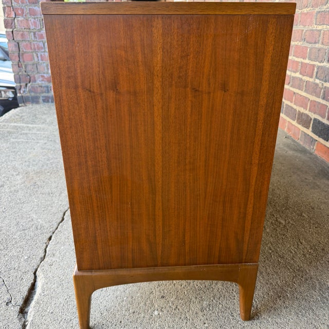 Brown Lane Rhythm Walnut Lowboy Dresser Mid Century Modern For Sale - Image 8 of 12
