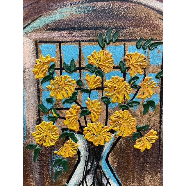 Edgar Degas Vintage Mid Century Modern Still Life Buffet Style Oil Painting For Sale - Image 4 of 13