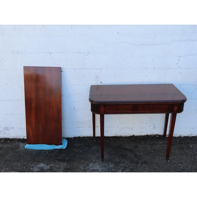 Traditional Inlay Extension Console Card Dinette Dining Extension Table 6322 For Sale - Image 3 of 18