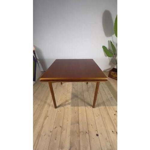 Blue Extendable Teak Dining Table, Denmark, 1960s For Sale - Image 8 of 9
