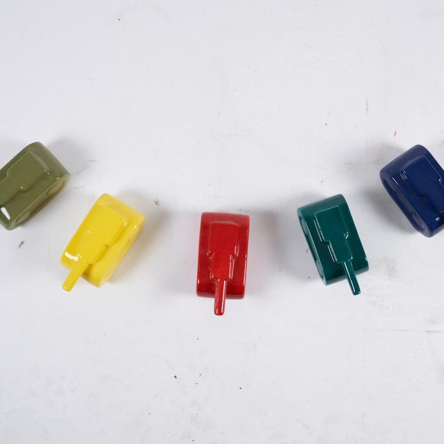 Ceramic Tank Ornament Sculpture in Hand-Painted Ceramic Mold Risico from Artigianato Italiano For Sale - Image 7 of 18